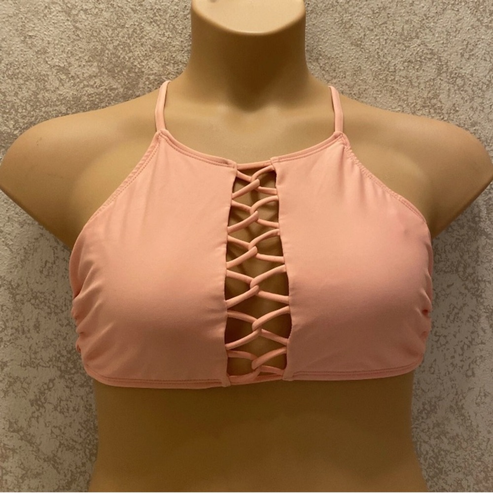 Hot Water Peach Cut Outs Bikini Top